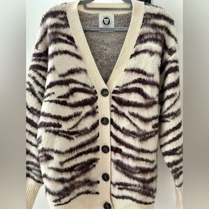 Urban Outfitters Dayton Brushed Animal Print Cardigan